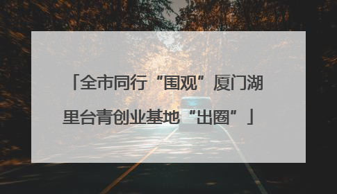 全市同行“围观”厦门湖里台青创业基地“出圈”