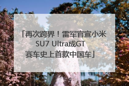 再次跨界！雷军官宣小米SU7 Ultra成GT赛车史上首款中国车