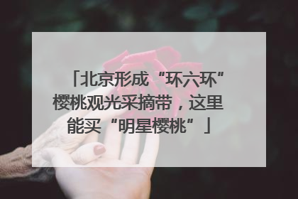 北京形成“环六环”樱桃观光采摘带，这里能买“明星樱桃”