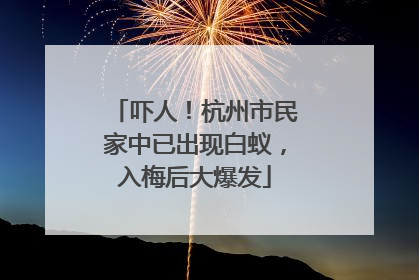 吓人！杭州市民家中已出现白蚁，入梅后大爆发