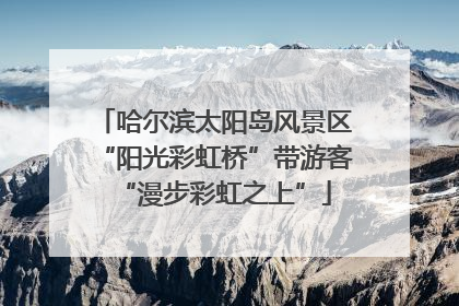 哈尔滨太阳岛风景区“阳光彩虹桥”带游客“漫步彩虹之上”