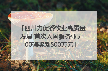 四川力促餐饮业高质量发展 首次入围服务业500强奖励500万元