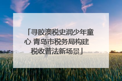 寻胶澳税史润少年童心 青岛市税务局构建税收普法新场景