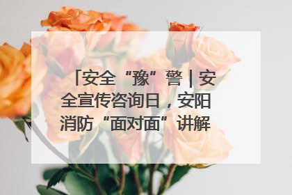 安全“豫”警｜安全宣传咨询日，安阳消防“面对面”讲解普及安全知识