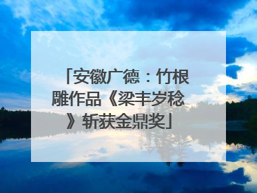 安徽广德：竹根雕作品《梁丰岁稔》斩获金鼎奖