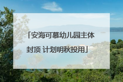 安海可慕幼儿园主体封顶 计划明秋投用
