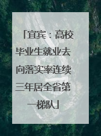 宜宾：高校毕业生就业去向落实率连续三年居全省第一梯队