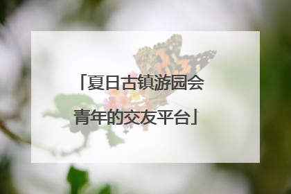 夏日古镇游园会 青年的交友平台