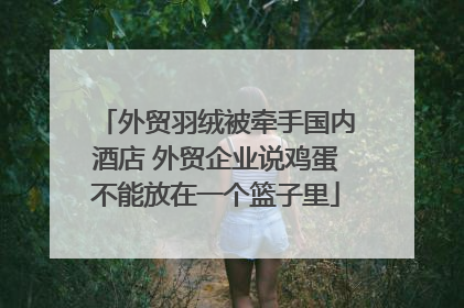 外贸羽绒被牵手国内酒店 外贸企业说鸡蛋不能放在一个篮子里