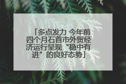多点发力 今年前四个月石首市外贸经济运行呈现“稳中有进”的良好态势