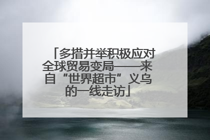 多措并举积极应对全球贸易变局——来自“世界超市”义乌的一线走访