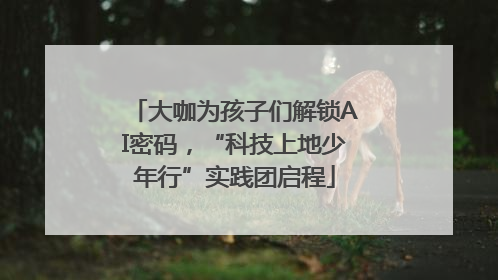 大咖为孩子们解锁AI密码，“科技上地少年行”实践团启程
