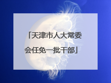 天津市人大常委会任免一批干部