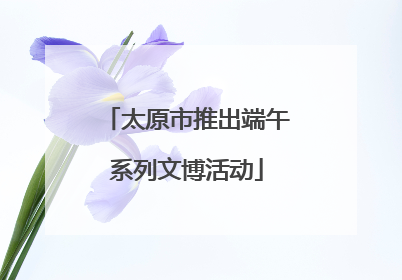 太原市推出端午系列文博活动