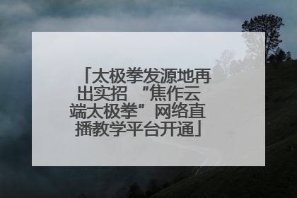 太极拳发源地再出实招 “焦作云端太极拳”网络直播教学平台开通