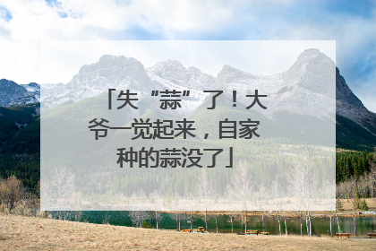失“蒜”了！大爷一觉起来，自家种的蒜没了