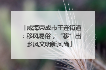 威海荣成市王连街道：移风易俗，“移”出乡风文明新风尚