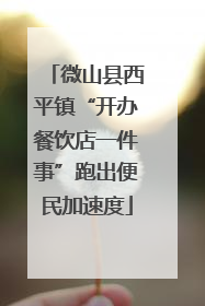 微山县西平镇“开办餐饮店一件事”跑出便民加速度