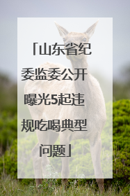 山东省纪委监委公开曝光5起违规吃喝典型问题