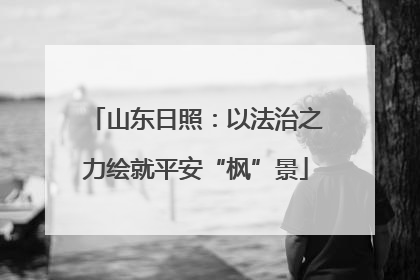 山东日照：以法治之力绘就平安“枫”景