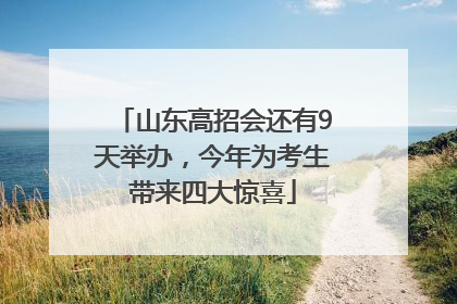 山东高招会还有9天举办，今年为考生带来四大惊喜