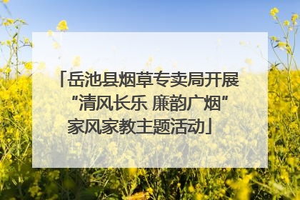 岳池县烟草专卖局开展“清风长乐 廉韵广烟”家风家教主题活动