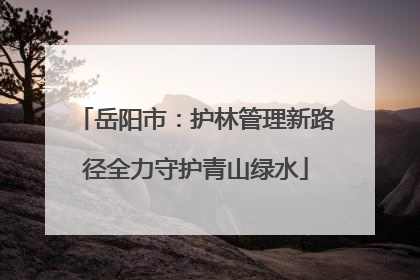 岳阳市：护林管理新路径全力守护青山绿水
