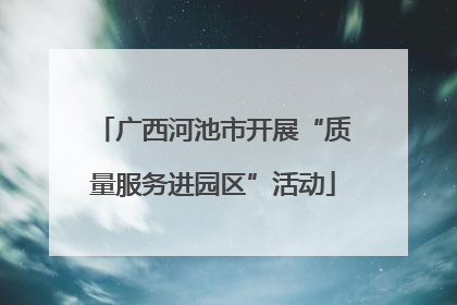 广西河池市开展“质量服务进园区”活动