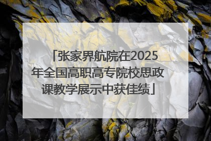 张家界航院在2025年全国高职高专院校思政课教学展示中获佳绩