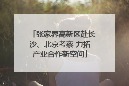 张家界高新区赴长沙、北京考察 力拓产业合作新空间