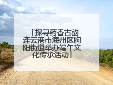 探寻药香古韵 连云港市海州区朐阳街道举办端午文化传承活动