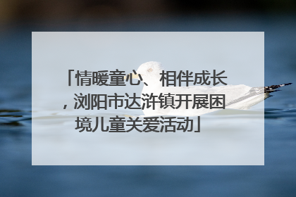 情暖童心、相伴成长，浏阳市达浒镇开展困境儿童关爱活动