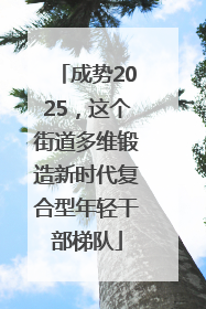 成势2025，这个街道多维锻造新时代复合型年轻干部梯队