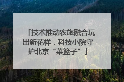 技术推动农旅融合玩出新花样，科技小院守护北京“菜篮子”