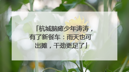 杭城脑瘫少年涛涛，有了新餐车：雨天也可出摊，干劲更足了
