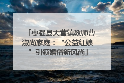 枣强县大营镇教师曹淑尚家庭：“公益红娘”引领婚俗新风尚