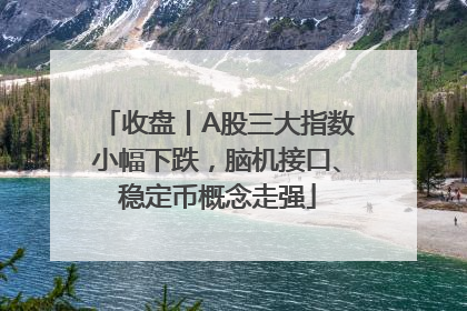 收盘丨A股三大指数小幅下跌，脑机接口、稳定币概念走强