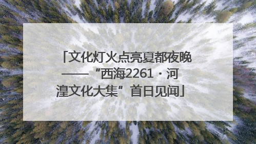 文化灯火点亮夏都夜晚——“西海2261・河湟文化大集”首日见闻