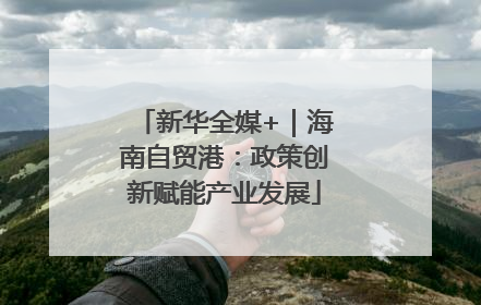 新华全媒+｜海南自贸港：政策创新赋能产业发展