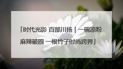 时代光影 百部川扬｜一碗凉粉麻辣破圈 一根竹子时尚跨界