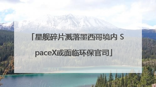 星舰碎片溅落墨西哥境内 SpaceX或面临环保官司
