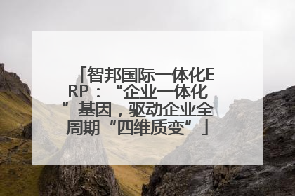 智邦国际一体化ERP：“企业一体化”基因，驱动企业全周期“四维质变”