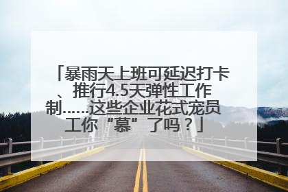 暴雨天上班可延迟打卡、推行4.5天弹性工作制……这些企业花式宠员工你“慕”了吗？