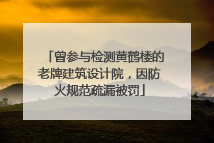 曾参与检测黄鹤楼的老牌建筑设计院，因防火规范疏漏被罚
