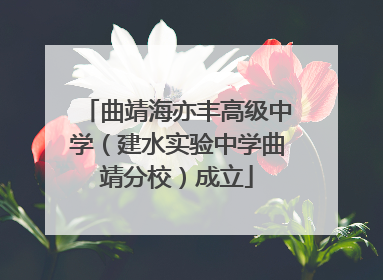 曲靖海亦丰高级中学（建水实验中学曲靖分校）成立