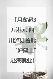 月薪超3万港元 四川泸县首批“泸建工”赴港就业