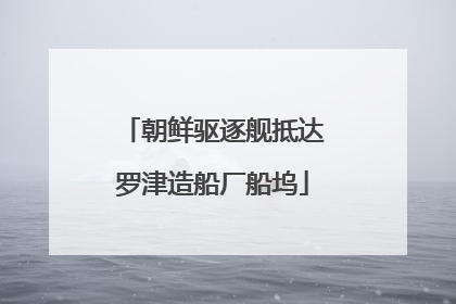 朝鲜驱逐舰抵达罗津造船厂船坞