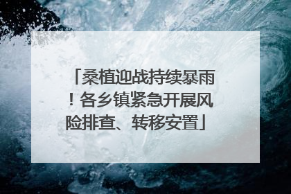 桑植迎战持续暴雨！各乡镇紧急开展风险排查、转移安置