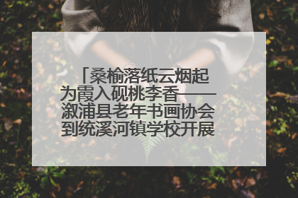桑榆落纸云烟起 为霞入砚桃李香——溆浦县老年书画协会到统溪河镇学校开展书画进校园活动