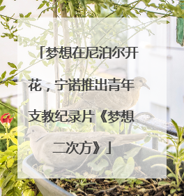 梦想在尼泊尔开花，宁诺推出青年支教纪录片《梦想二次方》